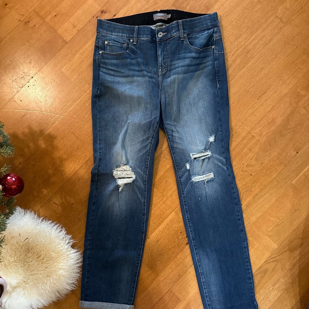 Torrid Bombshell Straight Darkwash Jeans Size 18t - image 1